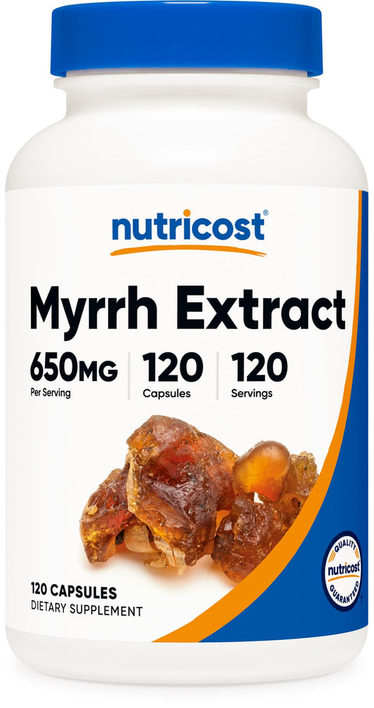 Nutricost Myrrh Extract Capsules bottle with 120 capsules