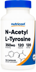 Nutricost N-Acetyl L-Tyrosine (NALT) bottle label close-up