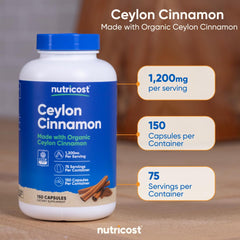 Nutricost Organic Cinnamon (Ceylon) capsules