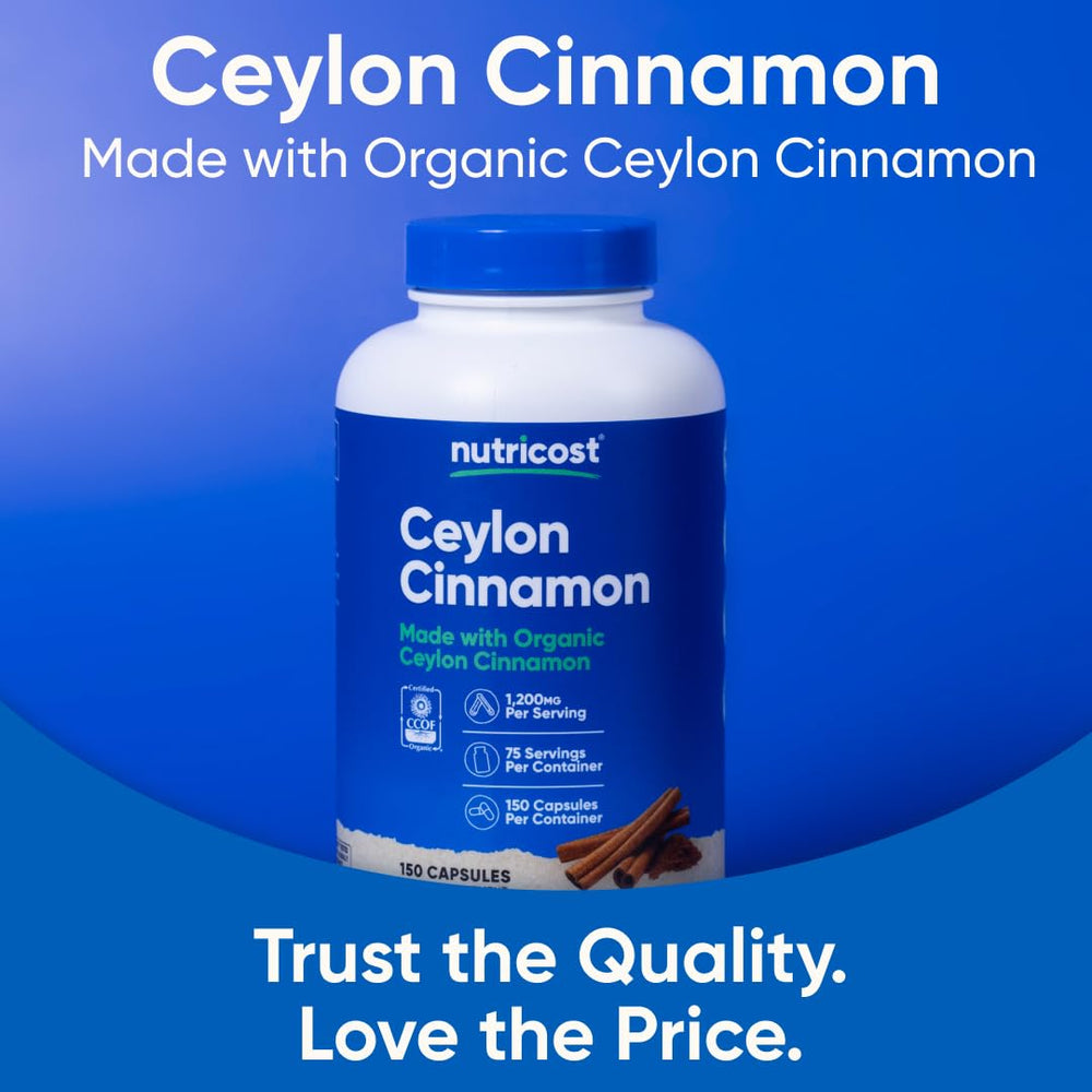 Gluten-free and non-GMO Nutricost Organic Cinnamon (Ceylon)