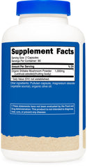 Labels indicating vegan, gluten free, non-GMO and soy free