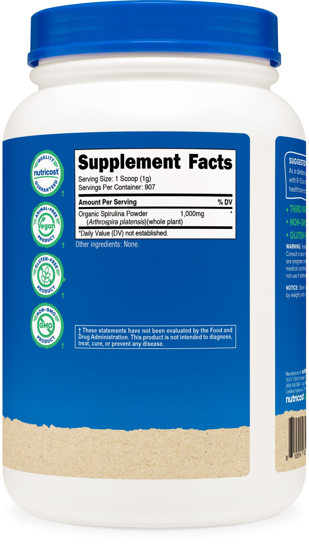 Packaging from GMP-compliant, FDA-registered facility