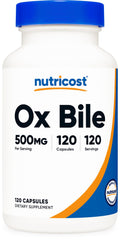 Nutricost Ox Bile Capsules bottle front