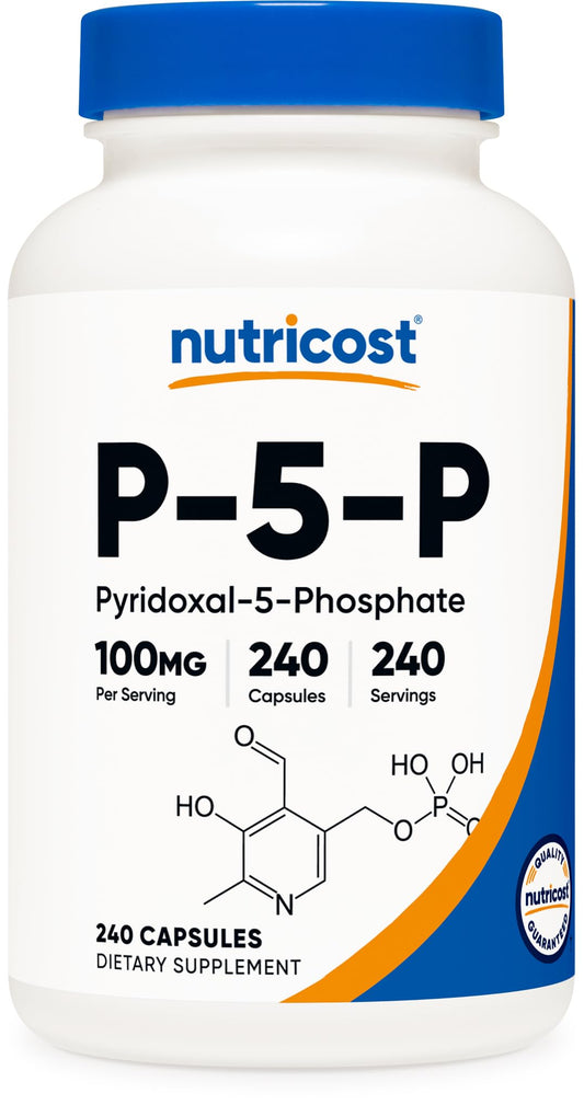 Nutricost P5P Vitamin B6 100mg bottle label