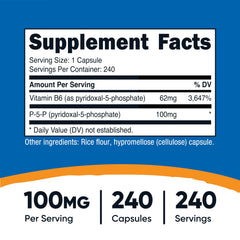 Close-up of a vegetarian-friendly P5P capsule