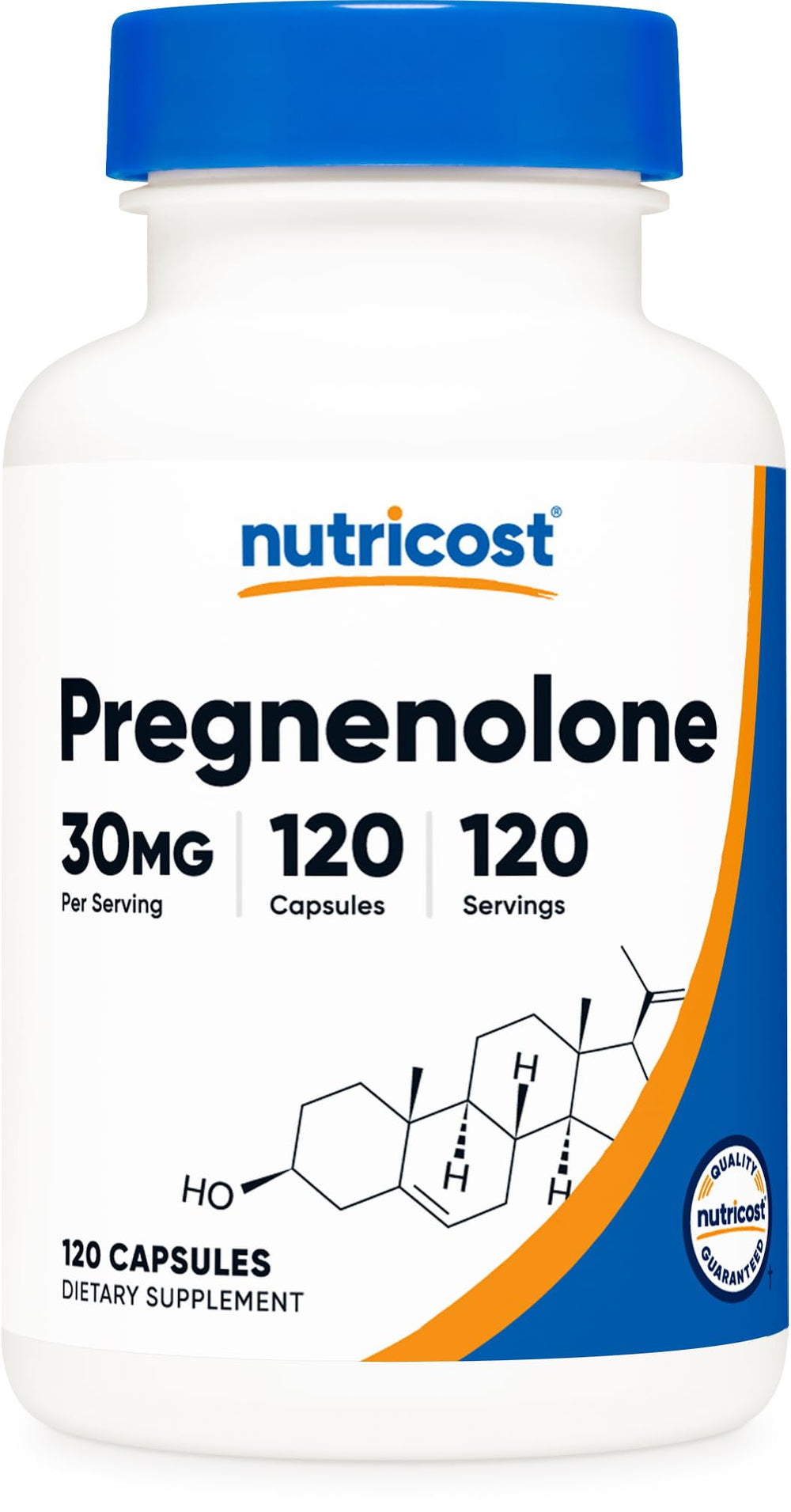 Nutricost Pregnenolone 30mg bottle label