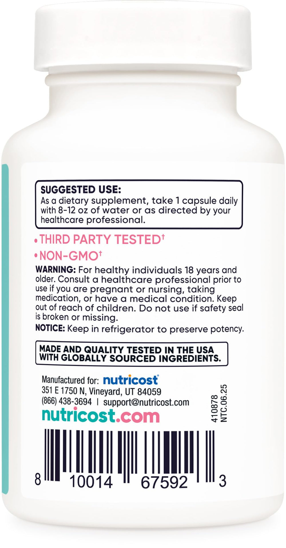 Uva Ursi and Cranberry Extract included in Nutricost Probiotic for Women