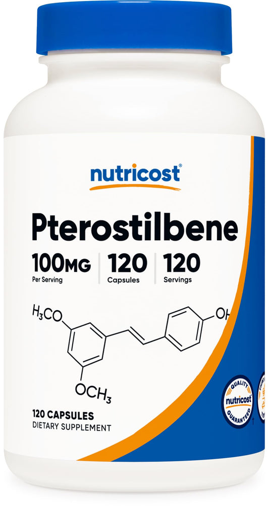 Nutricost Pterostilbene 100mg bottle label