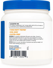 Fine white MSM powder close-up