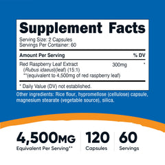 Product label showing 4500 mg equivalent per serving