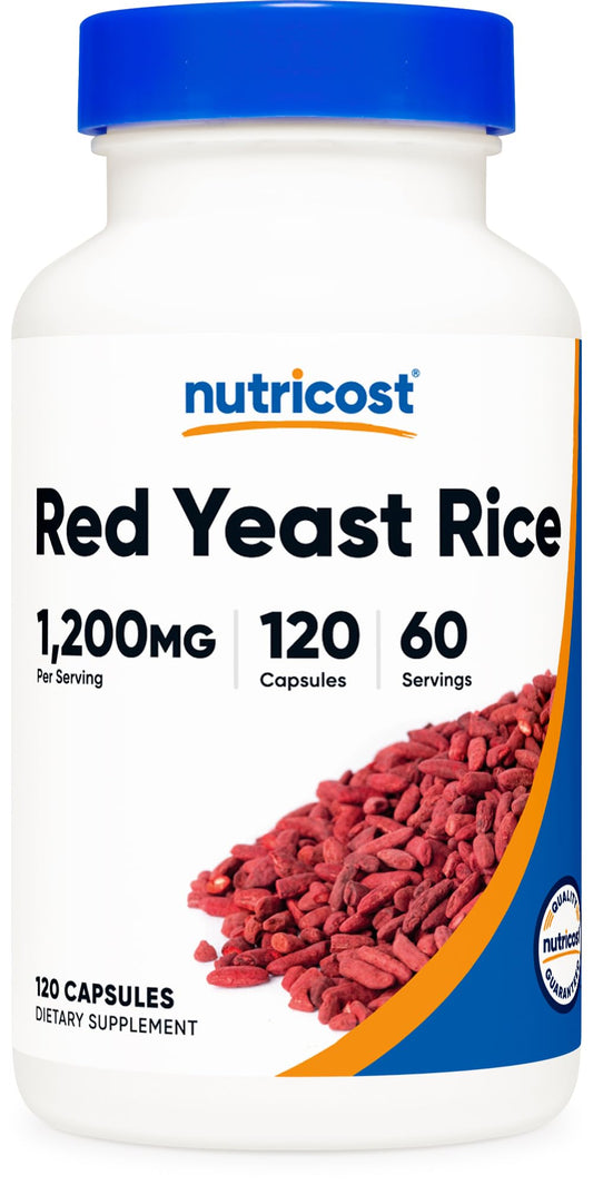 Nutricost Red Yeast Rice 1200mg bottle front