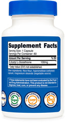 GMP-certified facility label and vegan, GMO-free packaging