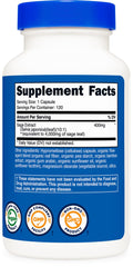 Product packaging with facility certifications and vegan, gluten-free symbols