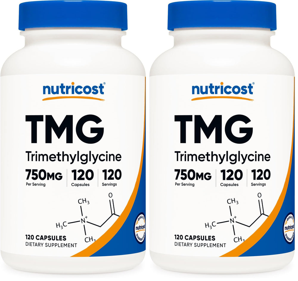 Nutricost TMG 750mg bottle front view