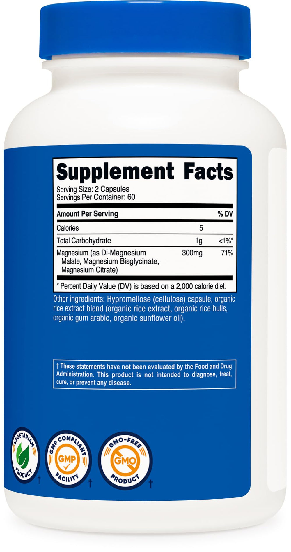 Packaging with USA-made quality seal and nutrition facts