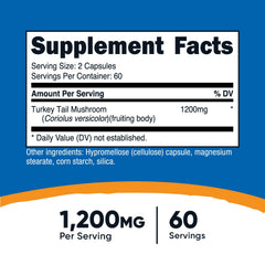 Bottle label showing 60 servings