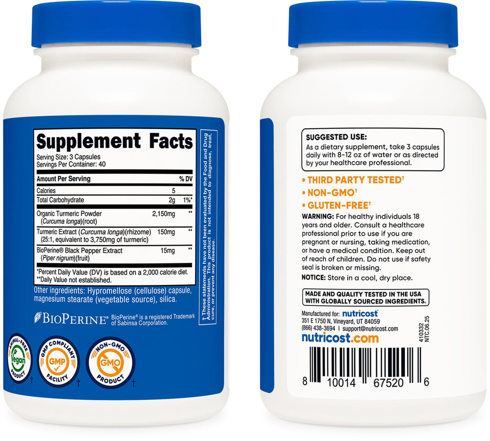 120 veggie capsules per bottle
