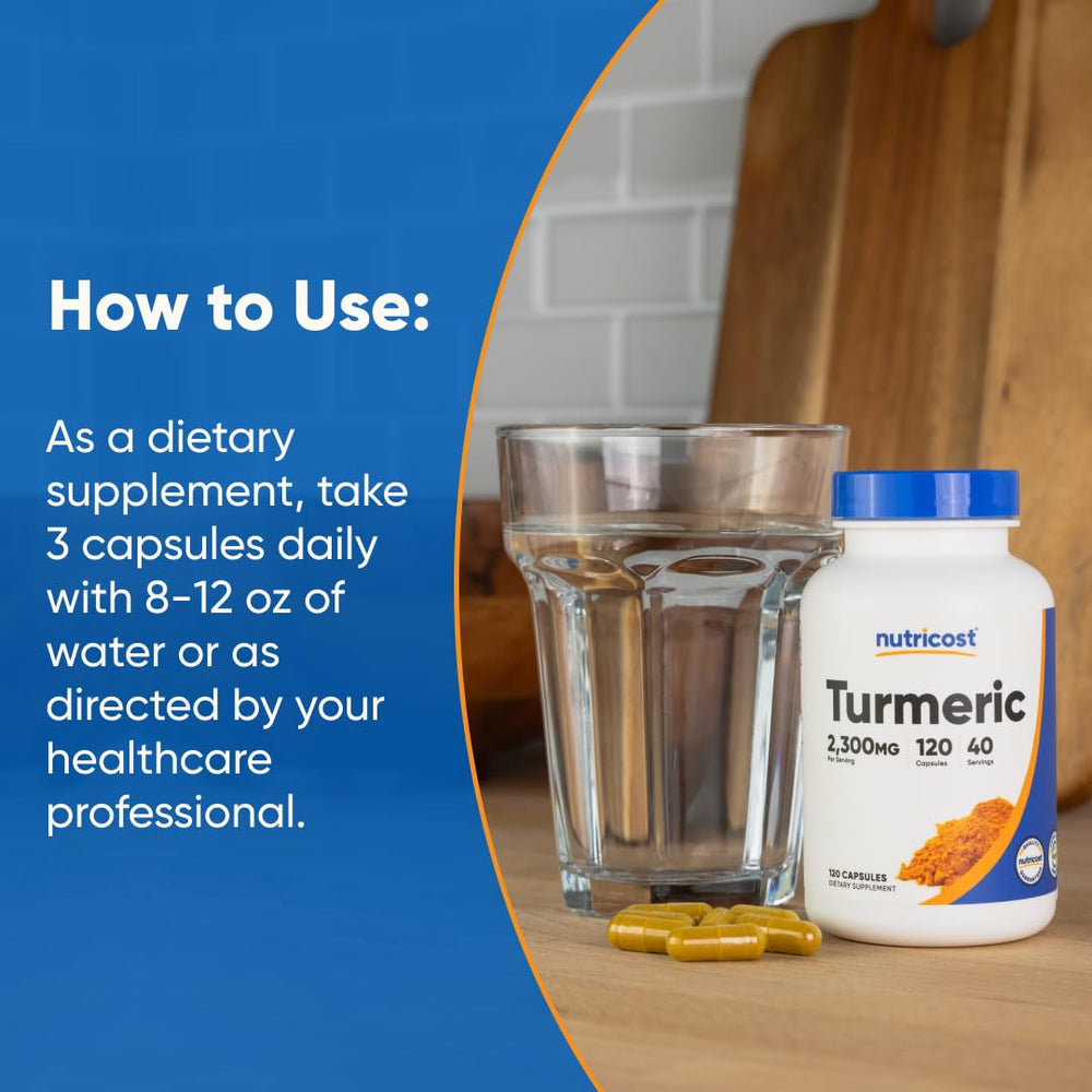 Gluten free non-GMO vegan turmeric supplement