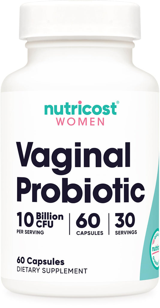 Nutricost Vaginal Probiotic for Women bottle and label