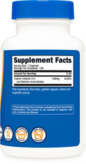Gluten Free and Non-GMO badges on Nutricost B1 label