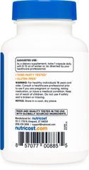 Close-up of Nutricost Vitamin B1 Thiamine capsules