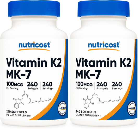 Nutricost Vitamin K2 MK-7 100 mcg bottle front