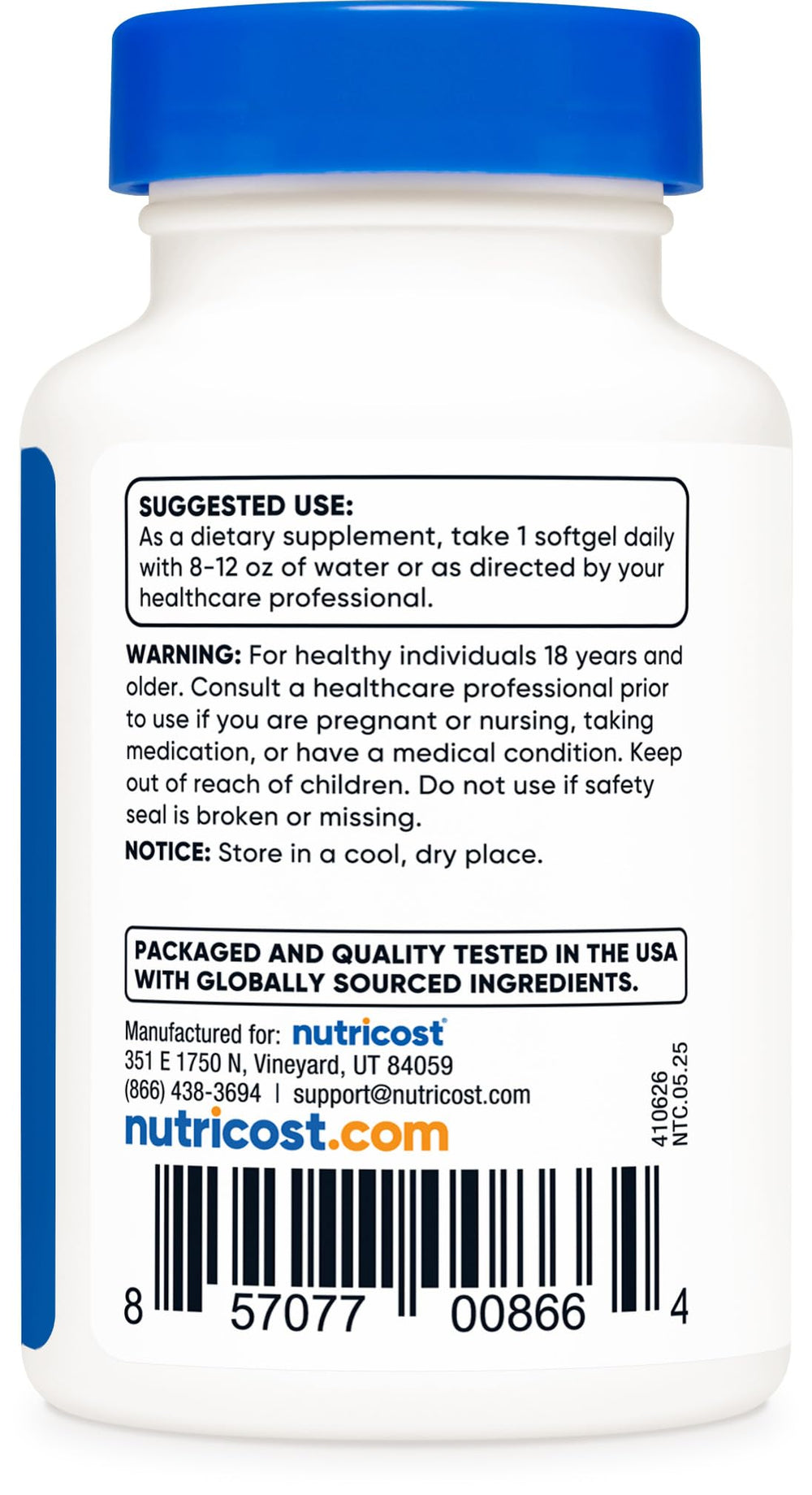 Gluten-free and Non-GMO seal on bottle