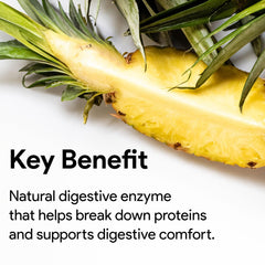 Non-GMO and vegan symbols with Nutridom Bromelain package