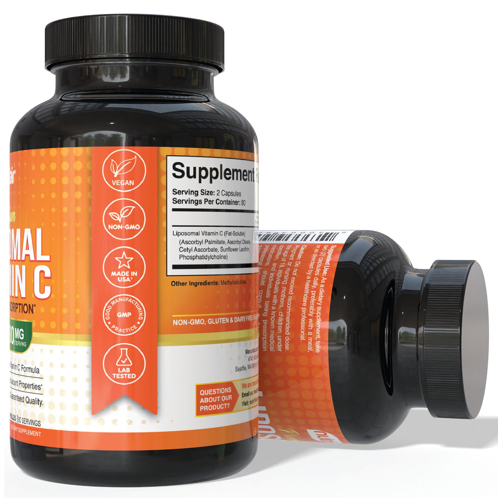 Vegan and non-GMO vitamin C capsules