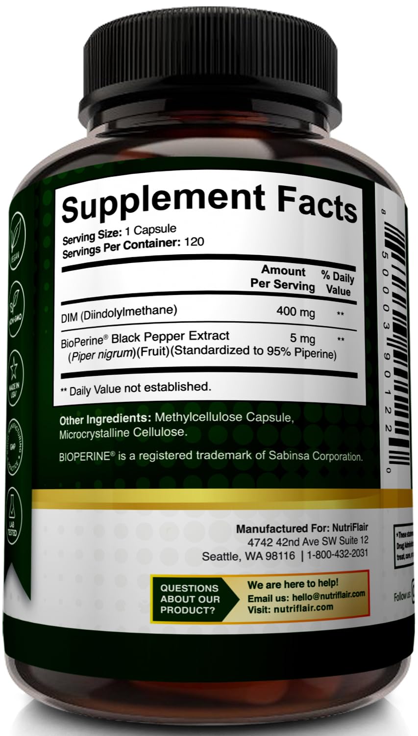 NutriFlair packaging shows 120 capsules for convenient daily use