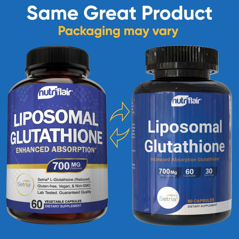 NutriFlair Liposomal Glutathione 700mg label