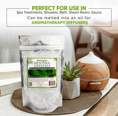 Menthol crystals used in cosmetics and DIY skincare