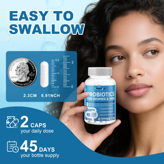 Lifestyle shot of healthy foods and probiotic capsules