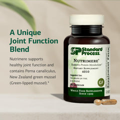 Nutrimere ingredients label showing Perna canaliculus and green-lipped mussel