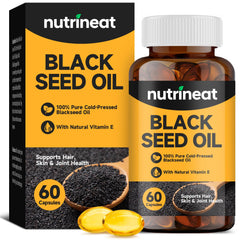 NutriNeat Black Seed Oil Capsules bottle with 60 softgels