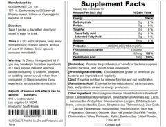 NUTRIONELIFE Pre&Pro Biotics powder packaging and scoop showing multi-strain formula