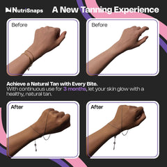 Nutrisnaps Tanning Gummies blueberry flavor back nutrition panel