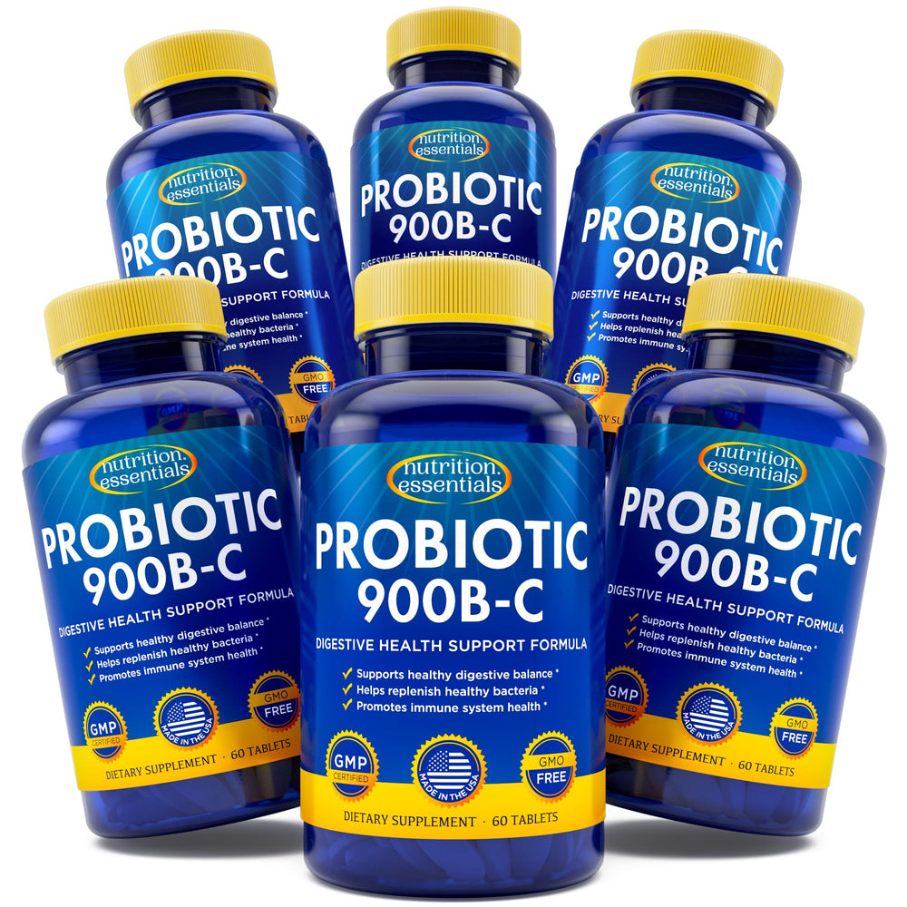 Nutrition Essentials probiotic bottle front for daily gut support on the go