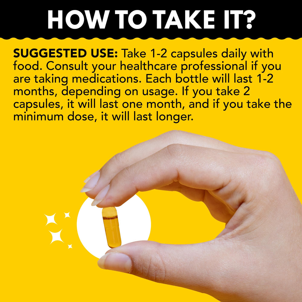 Nutrition facts label for Black Seed Oil Capsules