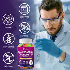 Close-up of the nutrition label for the gummies