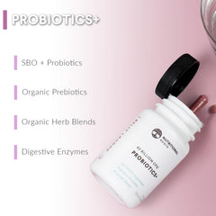 Psychobiotics and prebiotics blend with enzymes and botanicals
