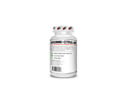 NutritionBizz Arginine & Citrulline bottle with serving information on label