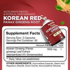 Close-up of Nutrivein Red Panax Ginseng capsules