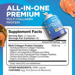 Close-up view of hydrolyzed collagen capsules