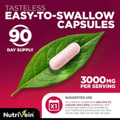 Vegan-friendly Nutrivein Tart Cherry Capsules label