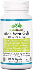 NutriWorth Aloe Vera supplement bottle with label