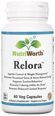 NutriWorth Relora 300mg vegan capsules bottle front
