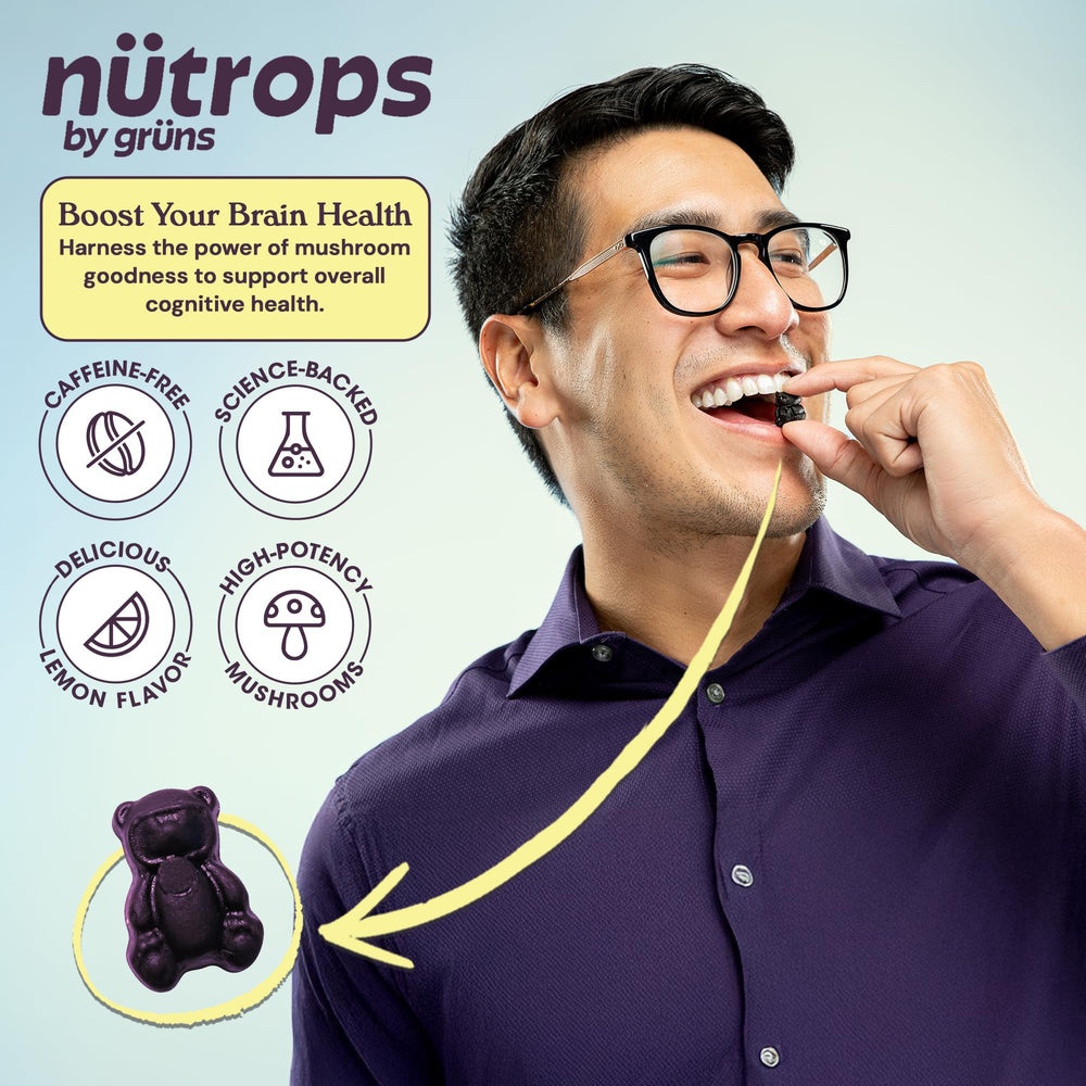 Lemon-flavored Nutrops gummies packaging