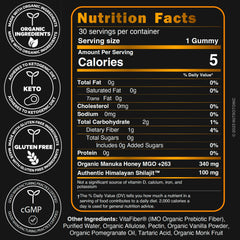 NutroTonic Shilajit Gummies pomegranate vanilla flavor for daily use