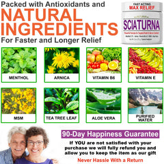Nuturna Sciatica Cream with Arnica and MSM for soothing massage